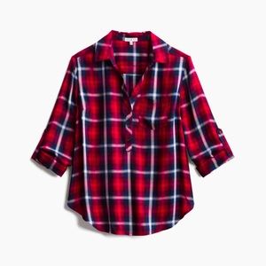 Flannel plaid top